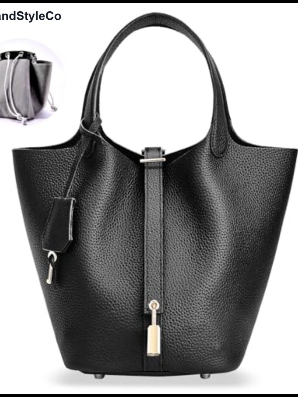 Genuine Leather Bucket Bag Handmade Italian Leather Tote Purse Luxury Satchel